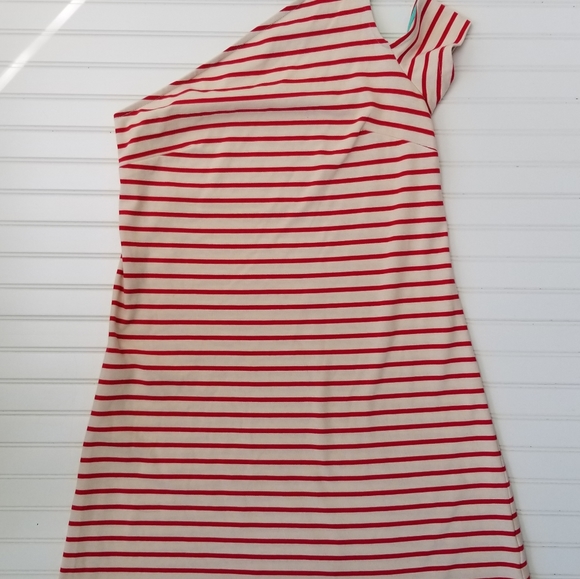 Anthropologie NEW Maeve Market Red Cream Stripe Dress Size XS Casual - Picture 6 of 9